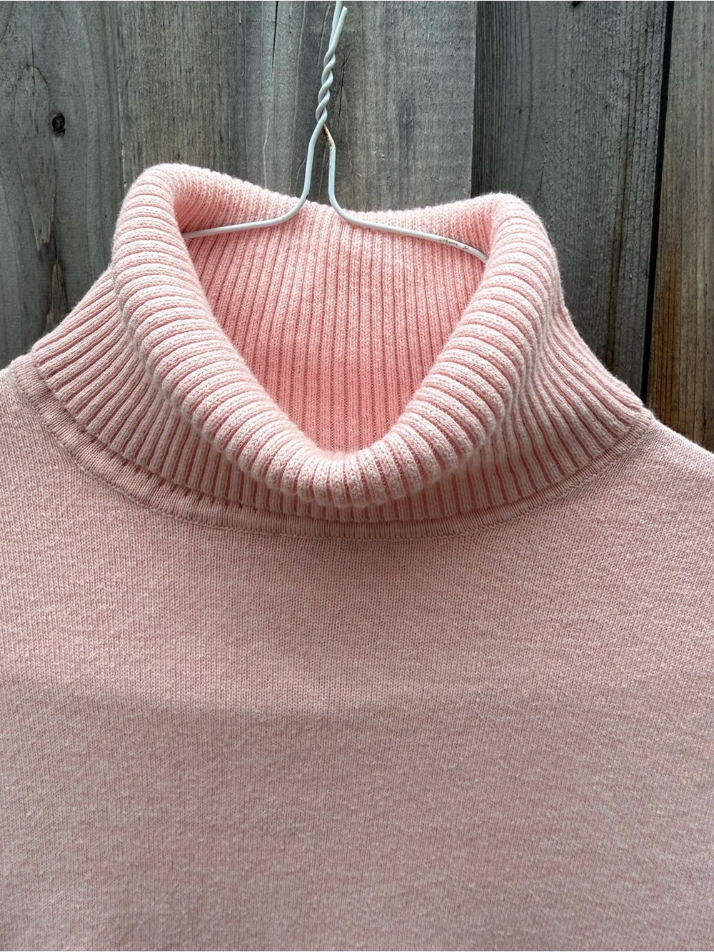 L.L. Bean Pale Pink Turtleneck Sweater